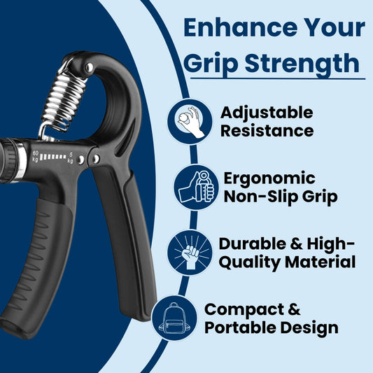 Oscilix Black Hand Gripper – Build Hand Strength & Enhance Grip Power